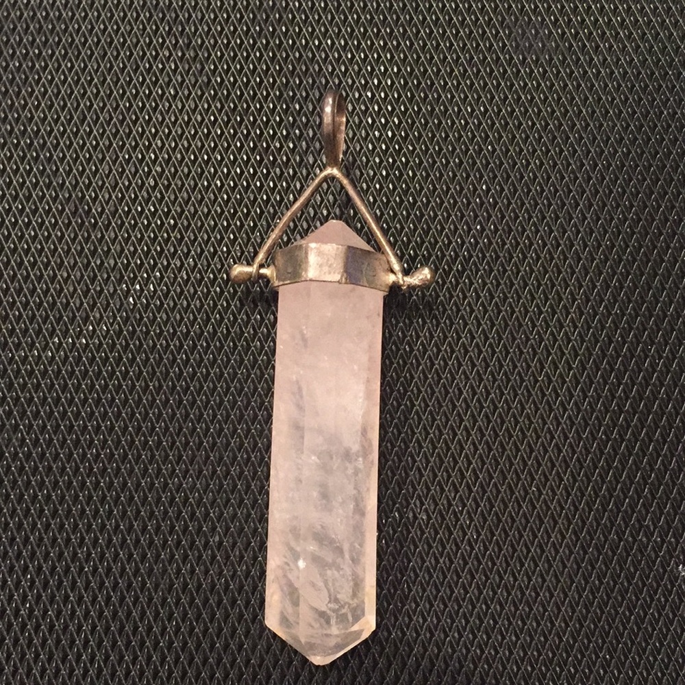 Pink Amethyst Crystal with Sterling Silver Detail